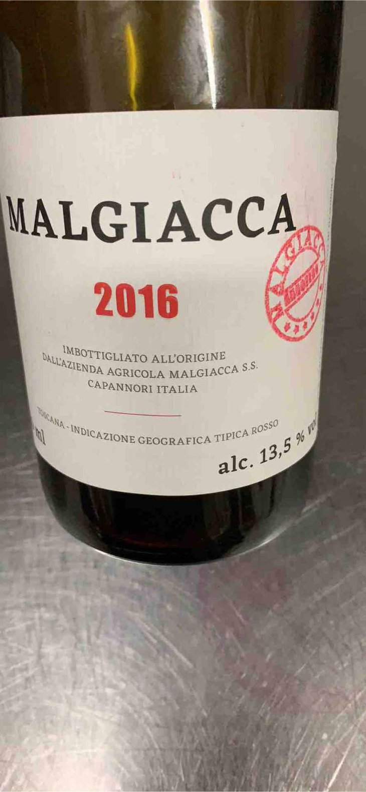 Malgiacca Rosso - Azienda Agricola Malgiacca - Saverio Petrilli, Lisandro Carmazzi, Luigi Fenoglio, Sarah Richards & Ettore Petrilli 