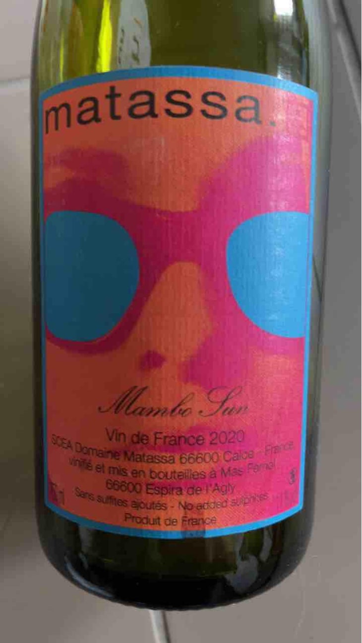 Mambo Sun - Domaine Matassa - Tom Lubbe 