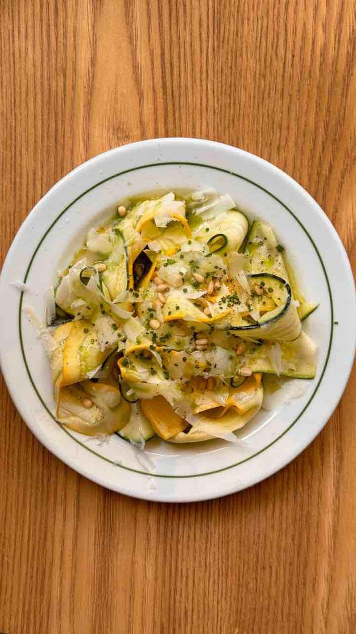 Marinated Zucchini In Fresh Lemon And Cilantro Sauce, Slices Of Parmesan & Pine Nuts - Pomme Eatery - 778484