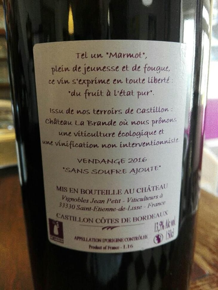Marmot de la Brande - Château Mangot & Château La Brande - Yann & Karl Todeschini 