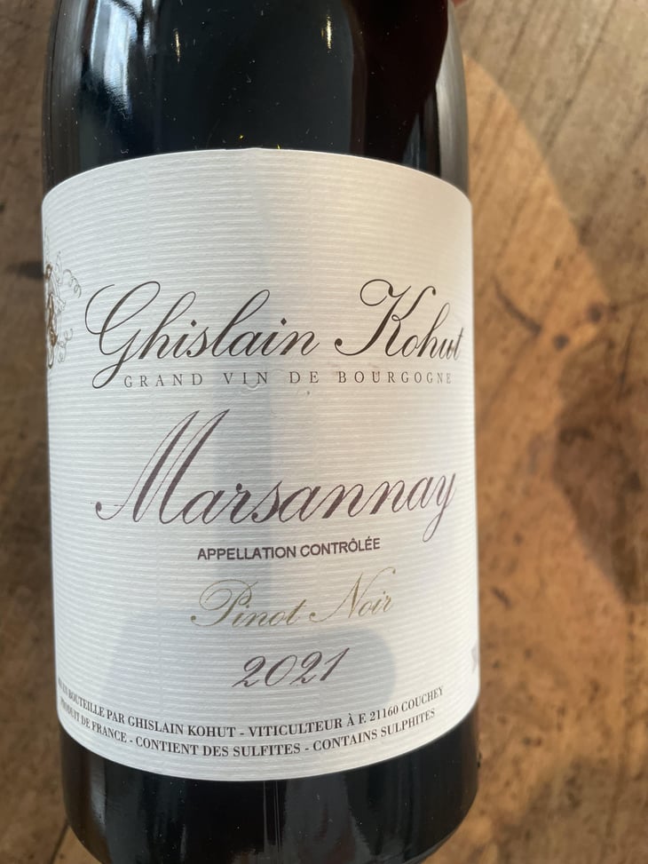 Marsannay - Domaine Kohut - Ghislain Kohut -2021
