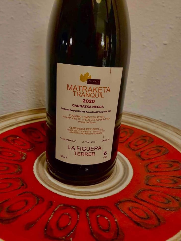 Matraketa tranquill - Ficaria Vins - Jaume Roca & Montse Castro -2020