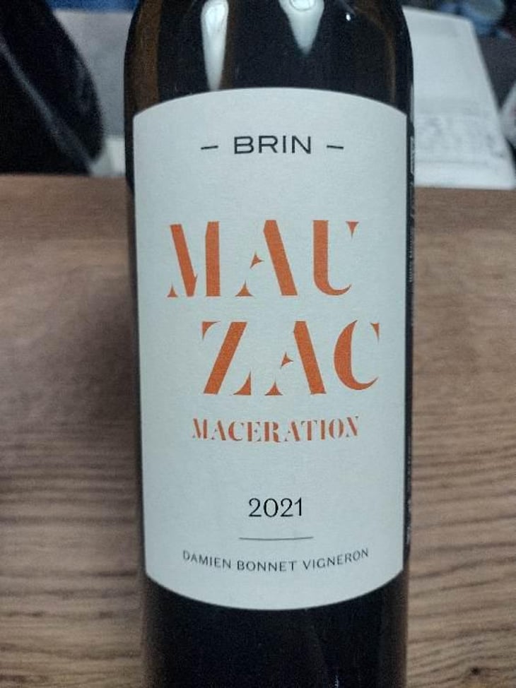Mauzac Macération - Domaine de Brin - Damien Bonnet 