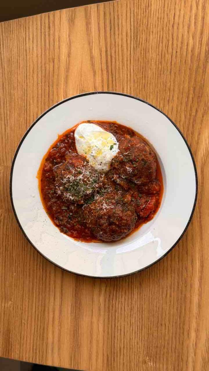 Meatballs Made Of Meat And Rice, Tomato Pelati Sauce & Yogurt - Pomme Eatery - 778485