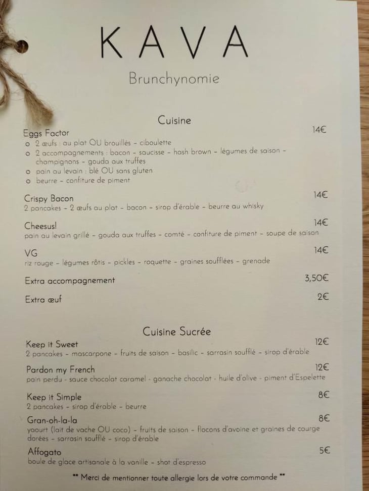 Menu Fr - Kava Aix - 531371