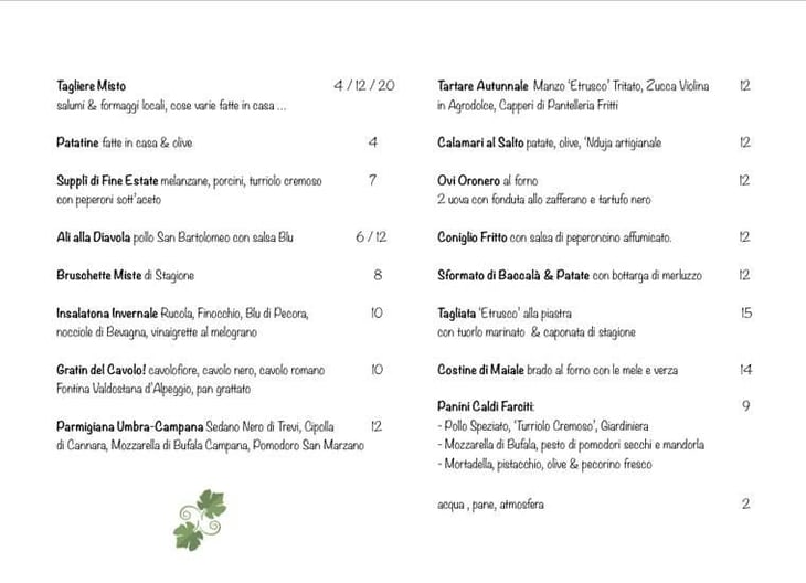 Menu Ottobre - Le Barbatelle Wine Bar - 292374