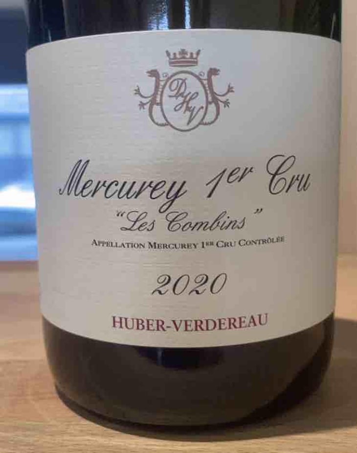 Mercurey 1er Cru - Les Combins - Huber-Verdereau - Thiébault Huber -2020