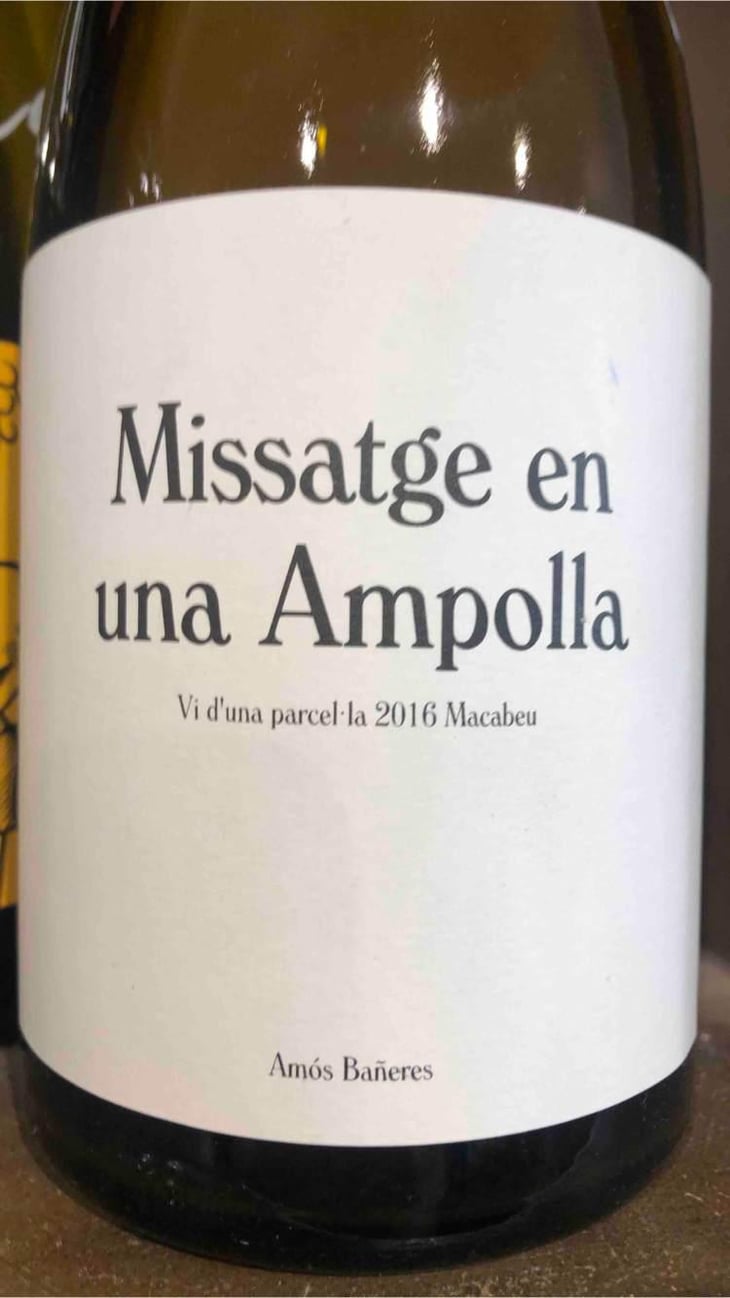 Missatge en una Ampolla - Vinya Oculta - Amós Bañeres 