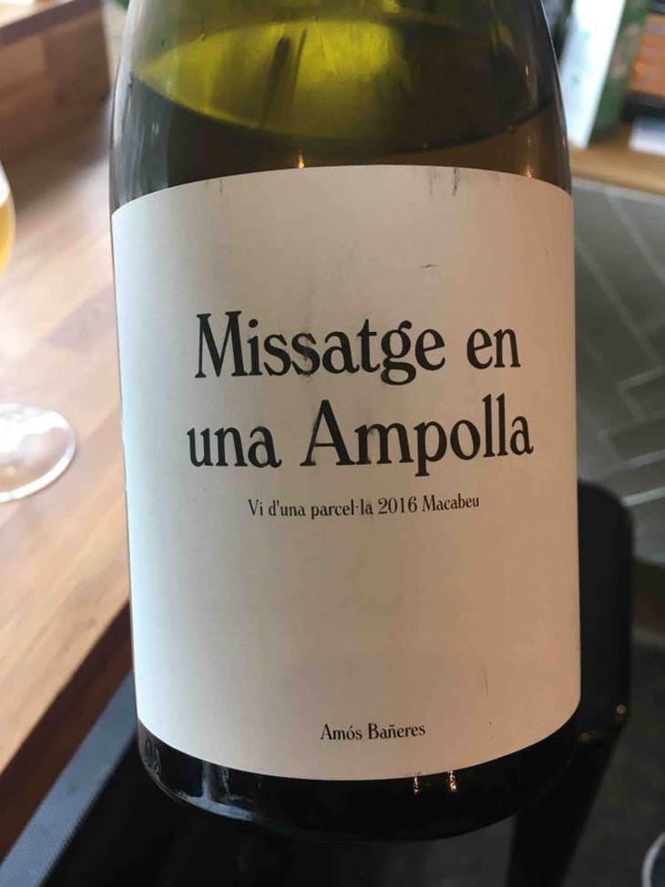 Missatge en una Ampolla - Vinya Oculta - Amós Bañeres 