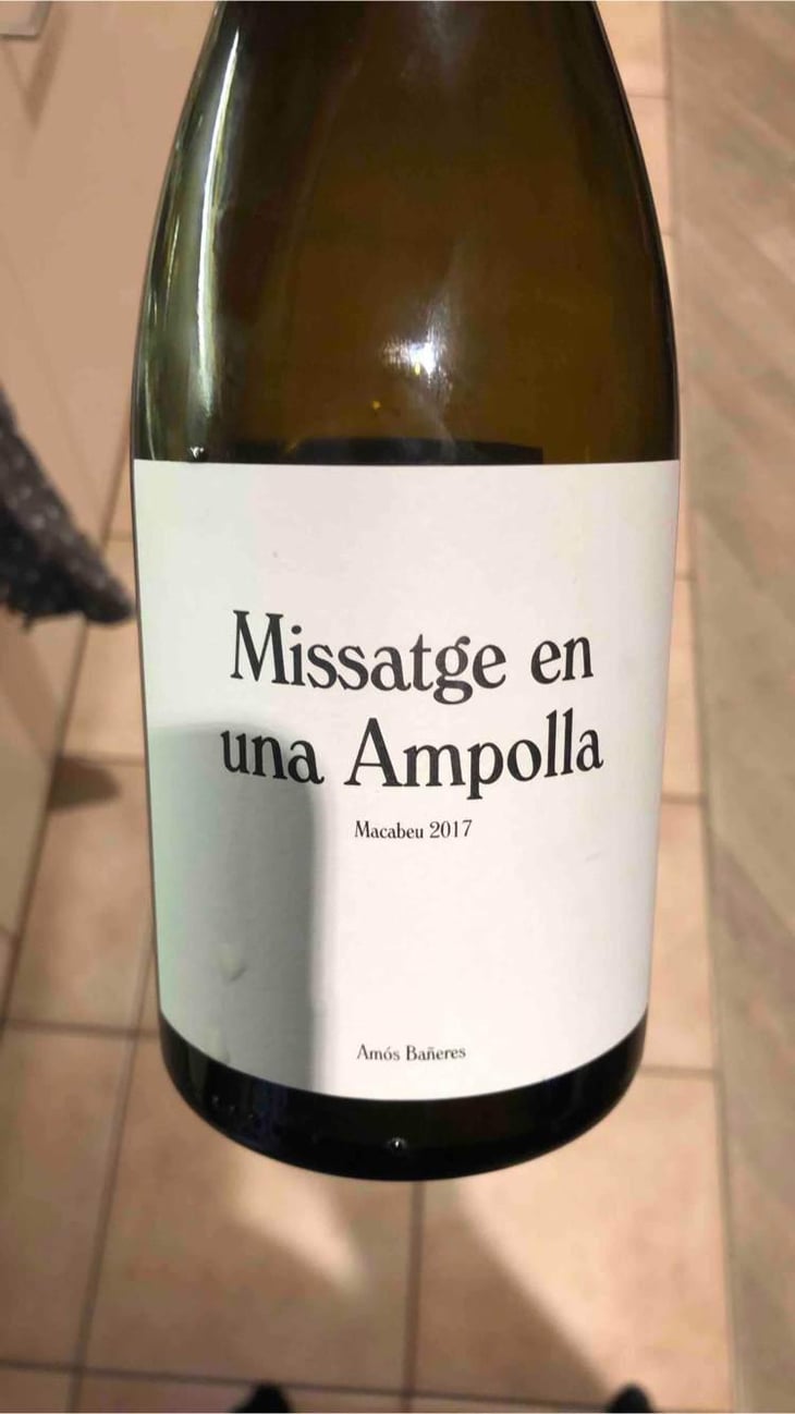 Missatge en una Ampolla - Vinya Oculta - Amós Bañeres 
