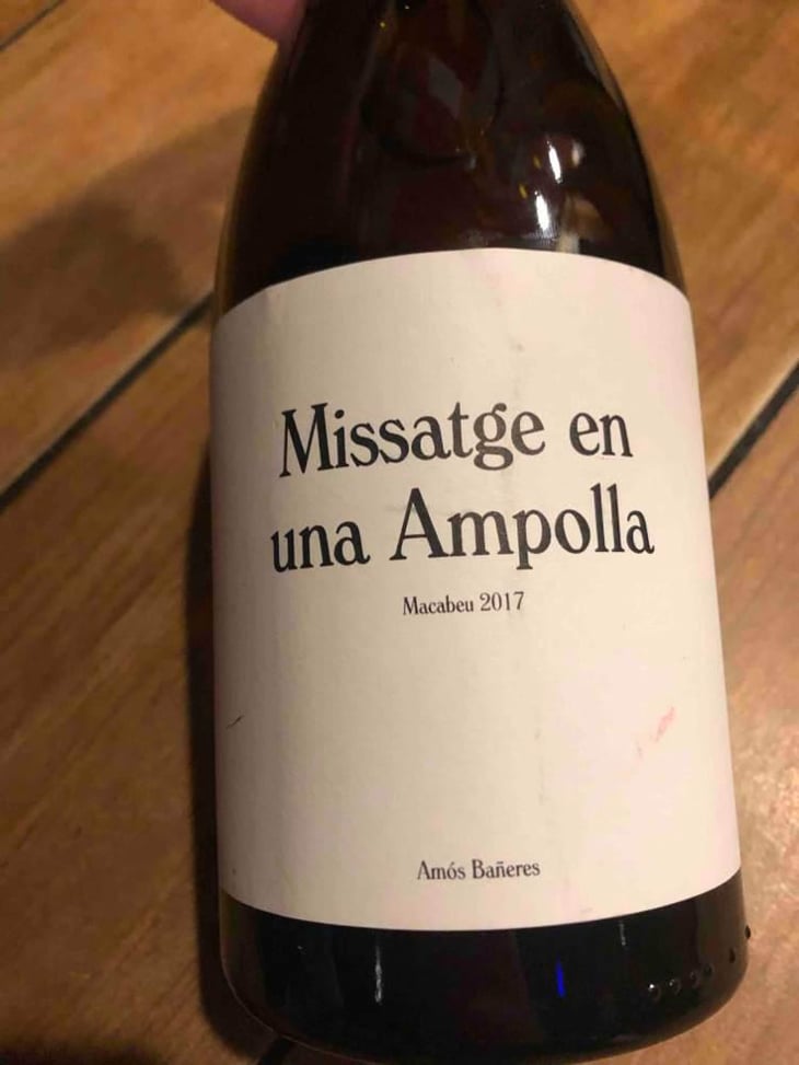 Missatge en una Ampolla - Vinya Oculta - Amós Bañeres 