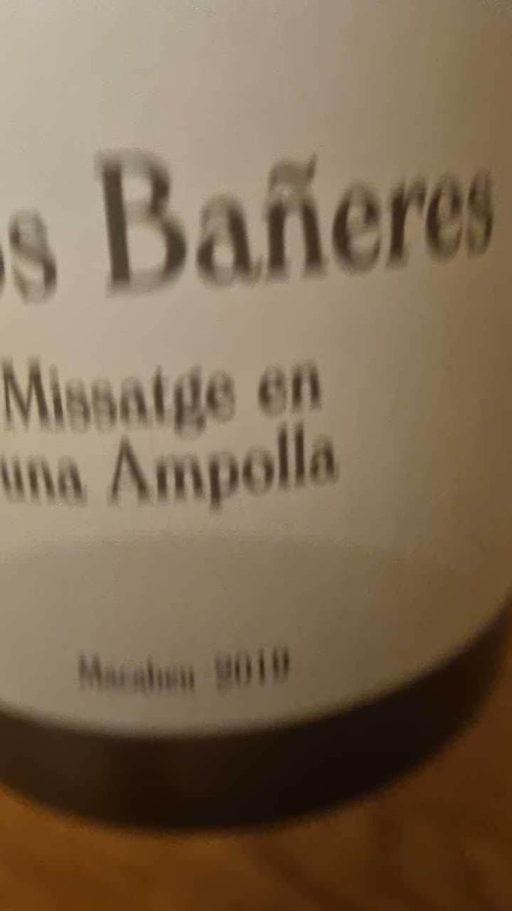 Missatge en una Ampolla - Vinya Oculta - Amós Bañeres 