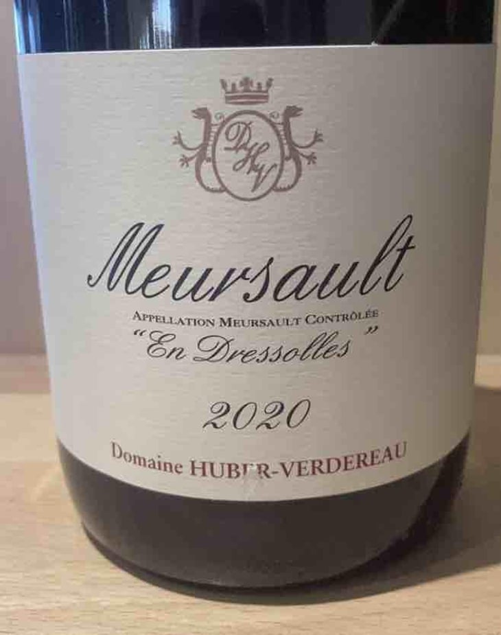Meursault - En Dressolles - Domaine Huber Verdereau - Thiébault Huber -2020