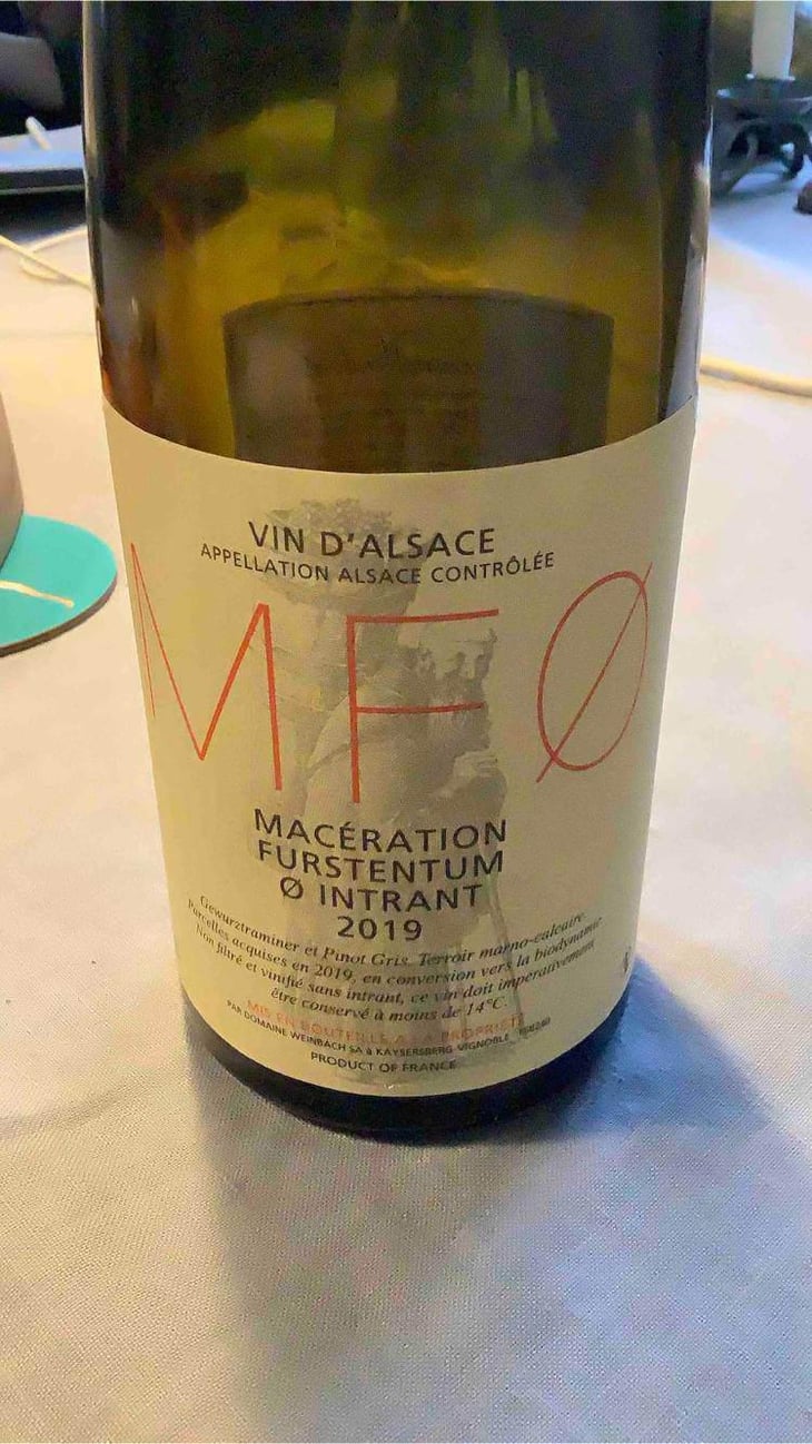 MFØ Maceration furstentum Intrant - Domaine Weinbach - Catherine & Théo Faller 