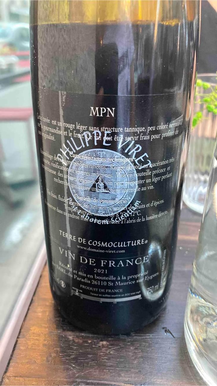 Mon Pinot Noir (MPN) - Viret - Philippe & Alain Viret 