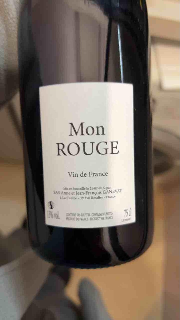 Mon Rouge - Domaine Ganevat - Anne & Jean-François Ganevat 