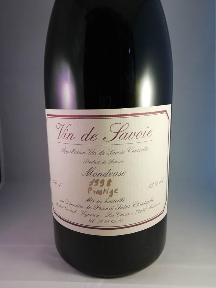 Mondeuse Tradition - Vin de Savoie - Domaine Prieuré Saint-Christophe - Roselyne & Michel Grisard (Retired) 