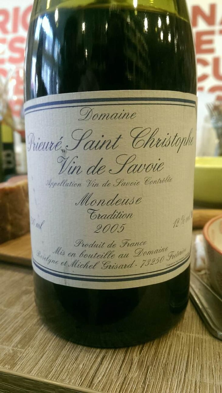 Mondeuse Tradition - Vin de Savoie - Domaine Prieuré Saint-Christophe - Roselyne & Michel Grisard (Retired) 