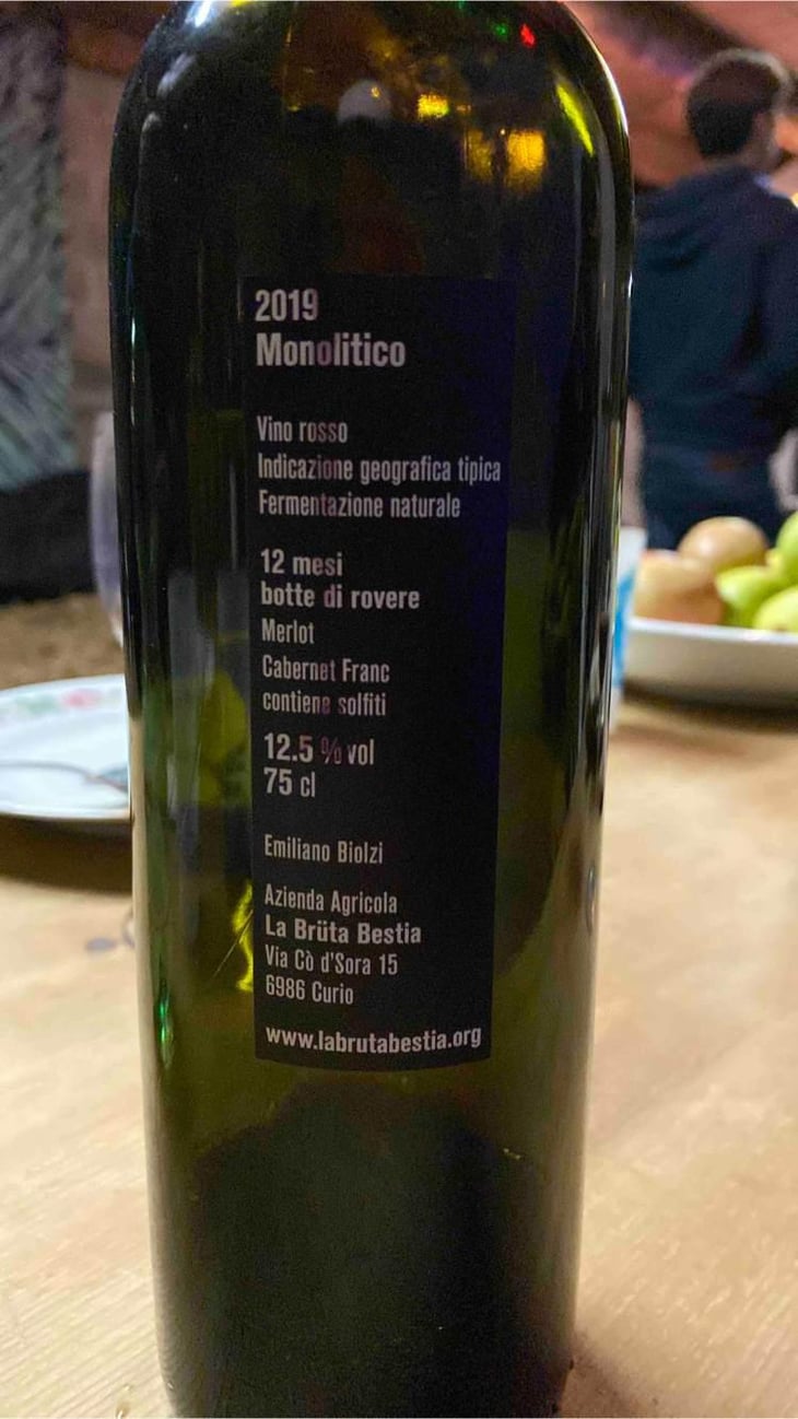 Monolitico - La Brüta Bestia - Emiliano Biolzi -2019