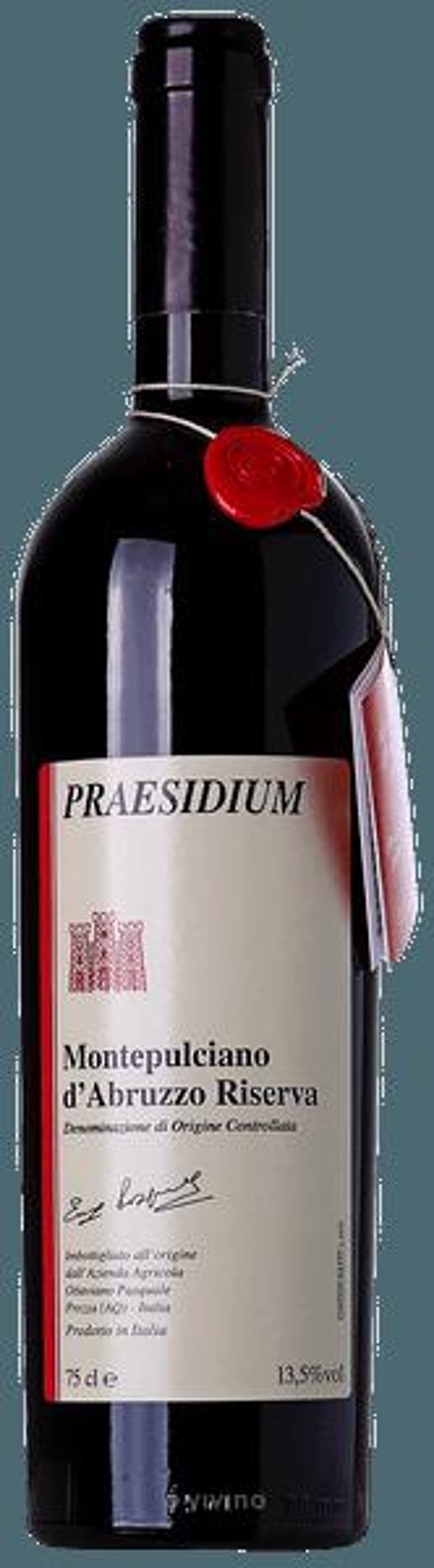 Montepulciano d’Abruzzo Riserva DOC - Praesidium - Enzo, Lucia, Antonia et Ottaviano Pasquale 