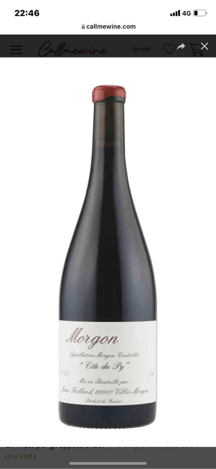 Morgon “Côté du Py” - Jean Foillard - Jean Foillard 