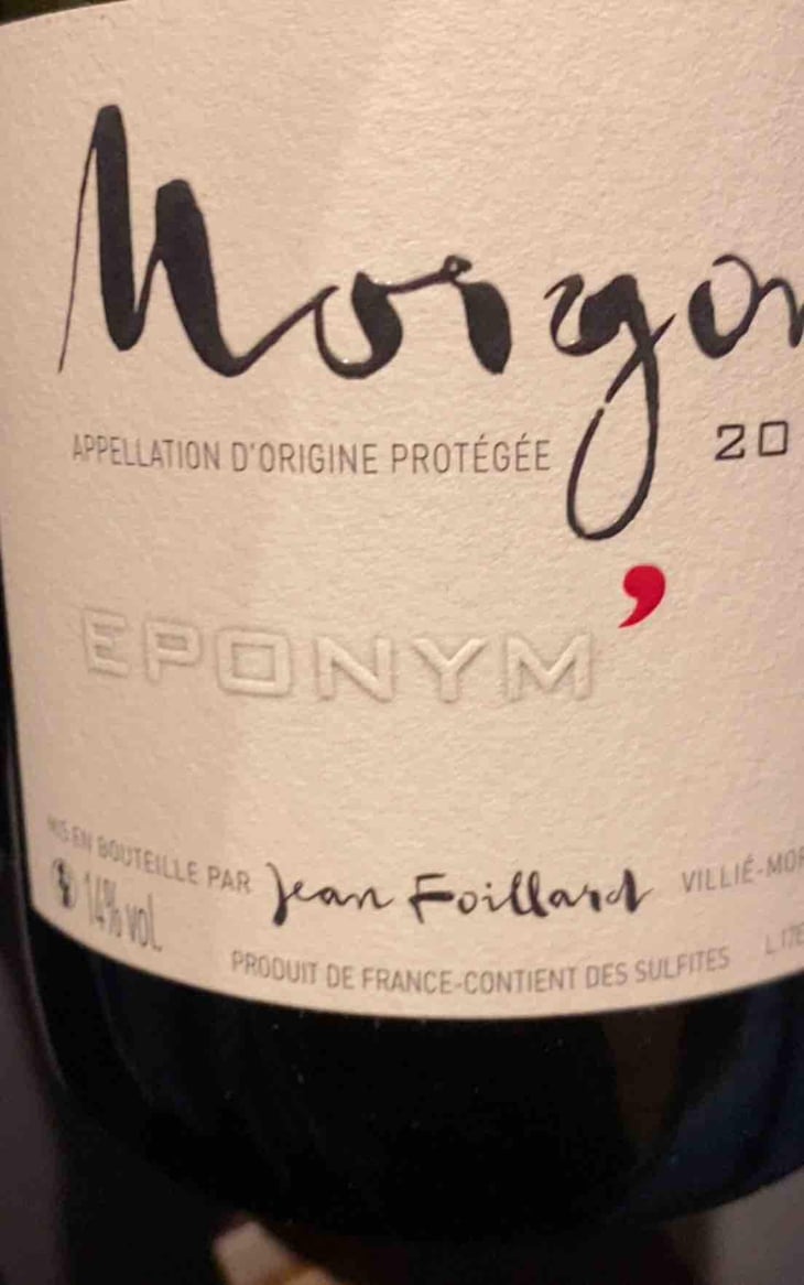 Morgon “Eponym'” - Jean Foillard - Jean Foillard 