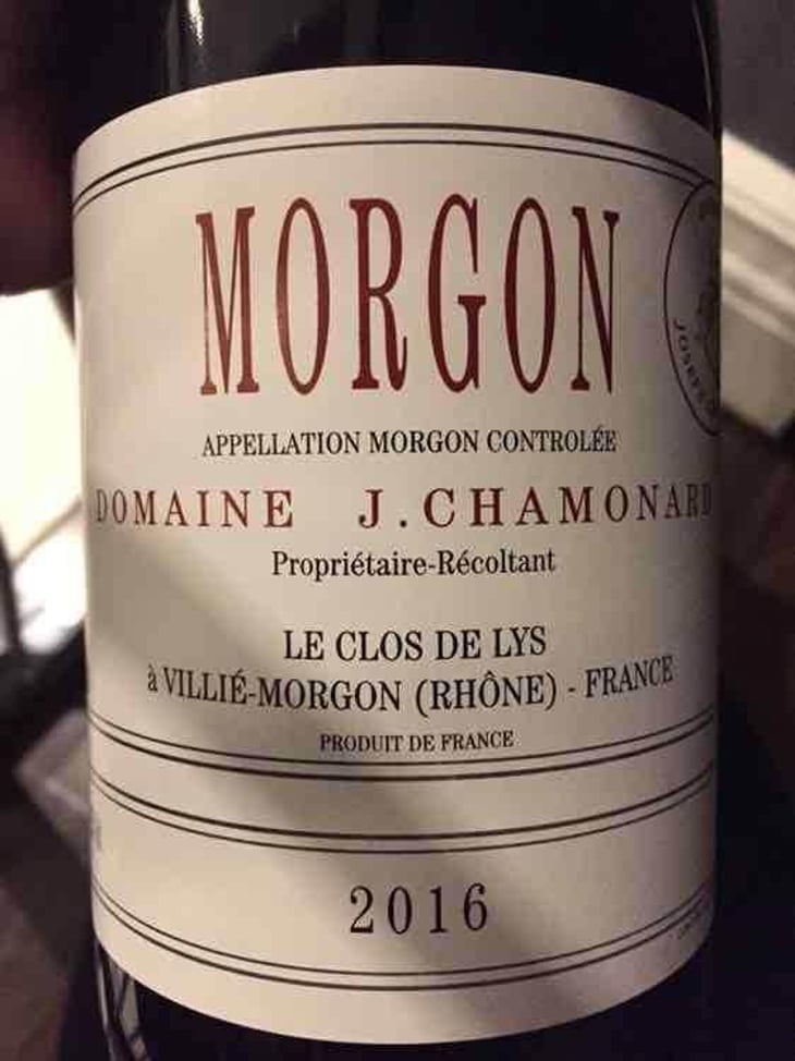 Morgon Le Clos de Lys - Domaine Chamonard - Jean-Claude, Jeanne & Geneviève Chanudet 