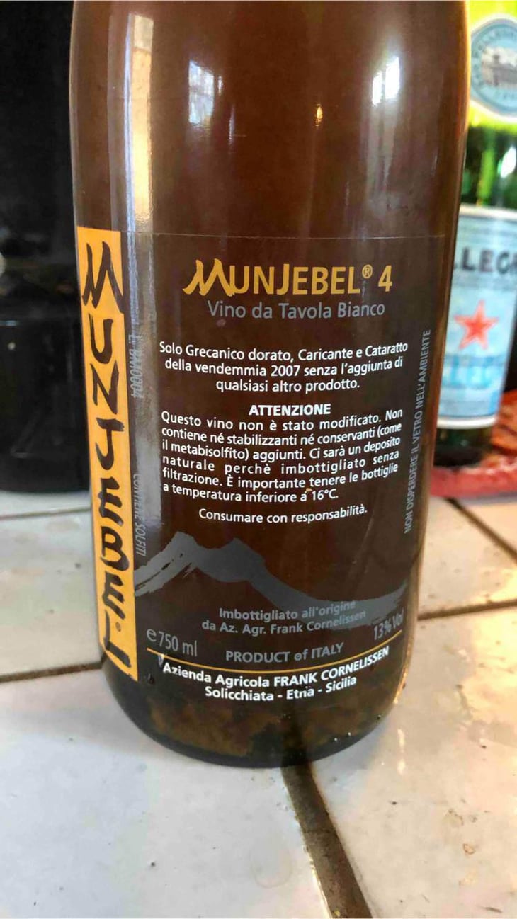 MunJebel Bianco "Classico" - Azienda Agricola Frank Cornelissen - Frank Cornelissen 