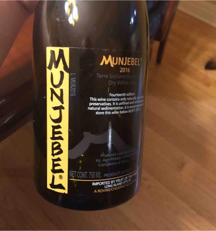 MunJebel Bianco VA, cuvée Vigne Alte - Azienda Agricola Frank Cornelissen - Frank Cornelissen 