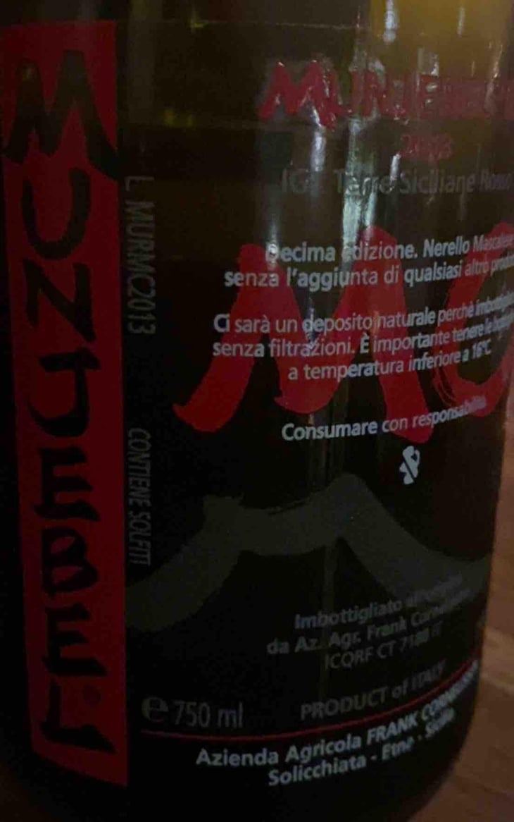 MunJebel Rosso - Azienda Agricola Frank Cornelissen - Frank Cornelissen 