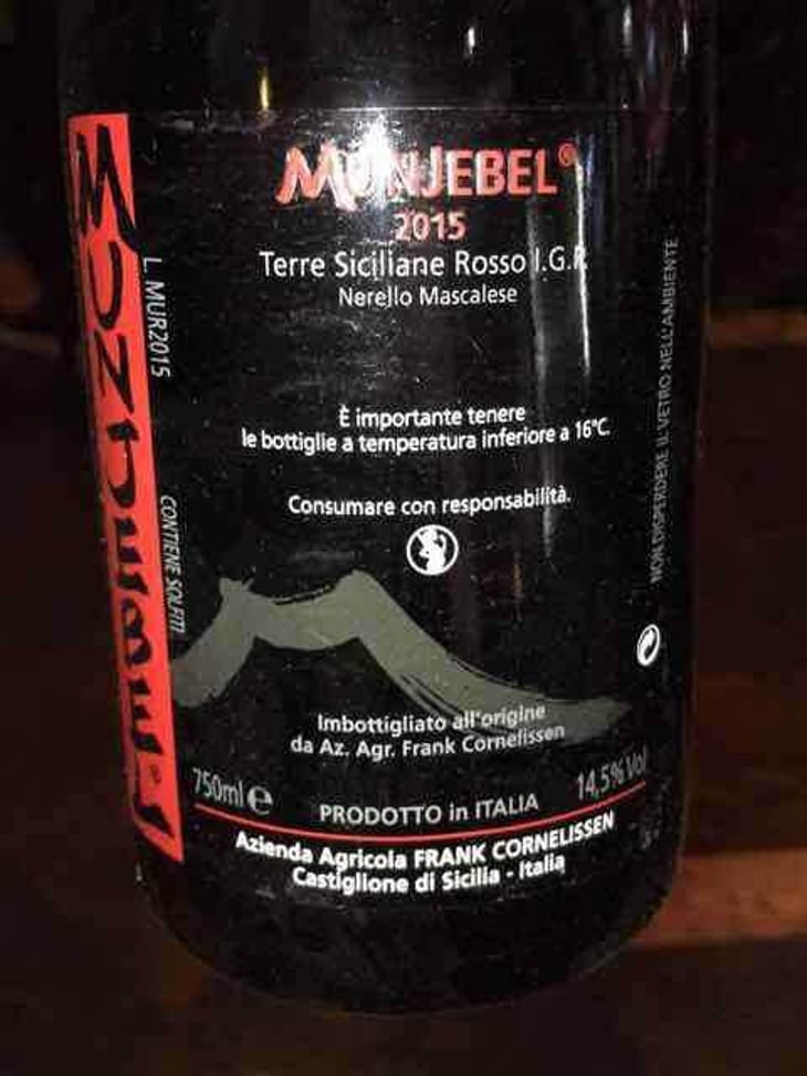 MunJebel Rosso - Azienda Agricola Frank Cornelissen - Frank Cornelissen 