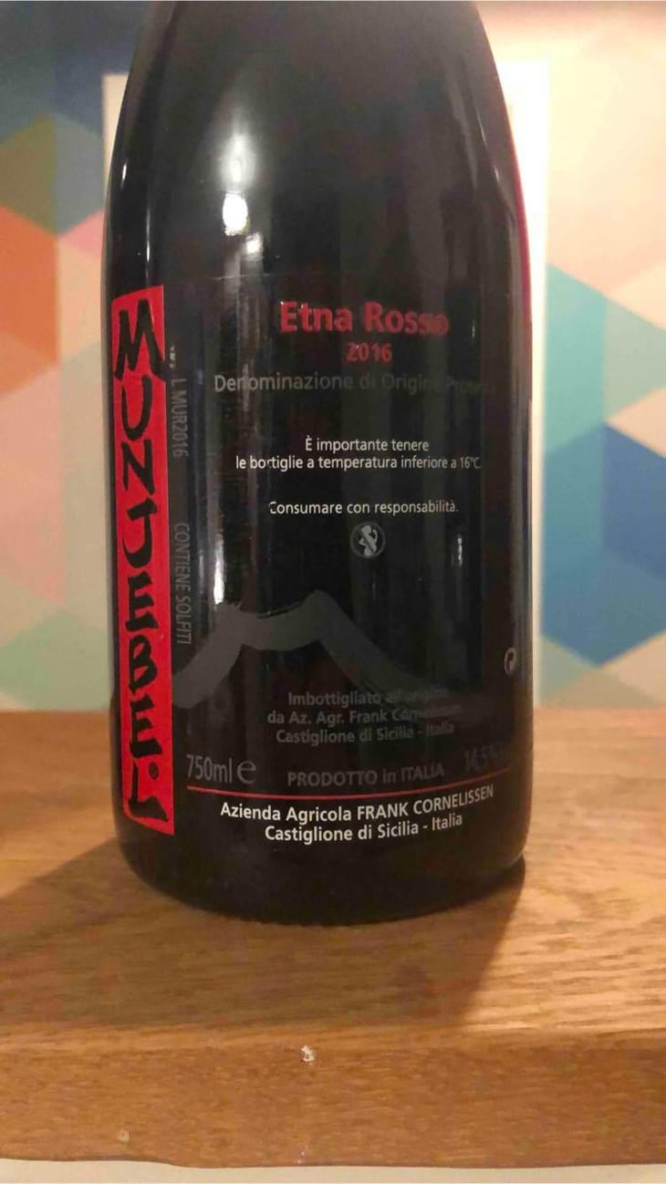 MunJebel Rosso - Azienda Agricola Frank Cornelissen - Frank Cornelissen 