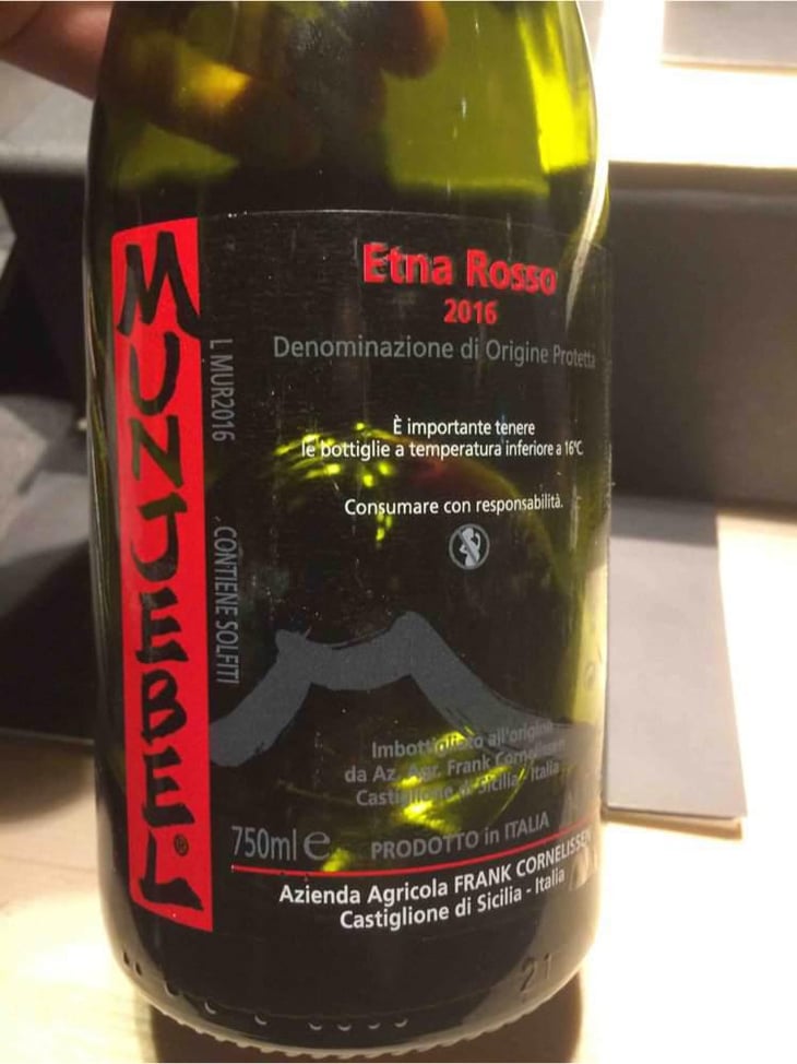 MunJebel Rosso - Azienda Agricola Frank Cornelissen - Frank Cornelissen 