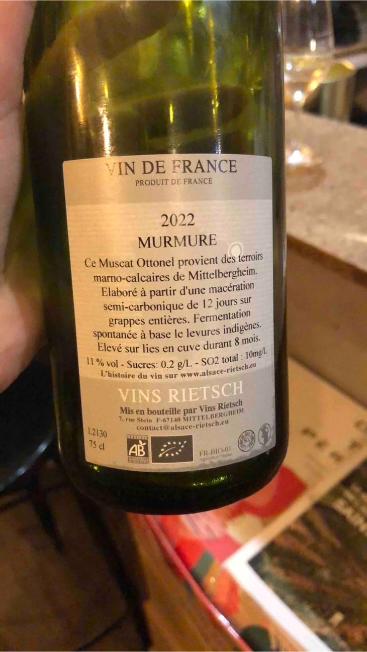 Murmure - Domaine Rietsch - Jean-Pierre & Sophie Rietsch 