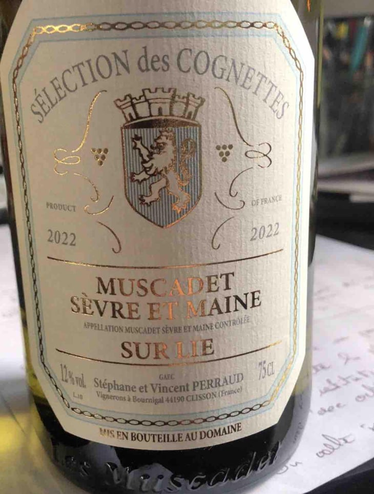 Muscadet Sèvre Et Maine Sur Lie - Domaine Des Cognettes - Stéphane & Vincent Perraud 