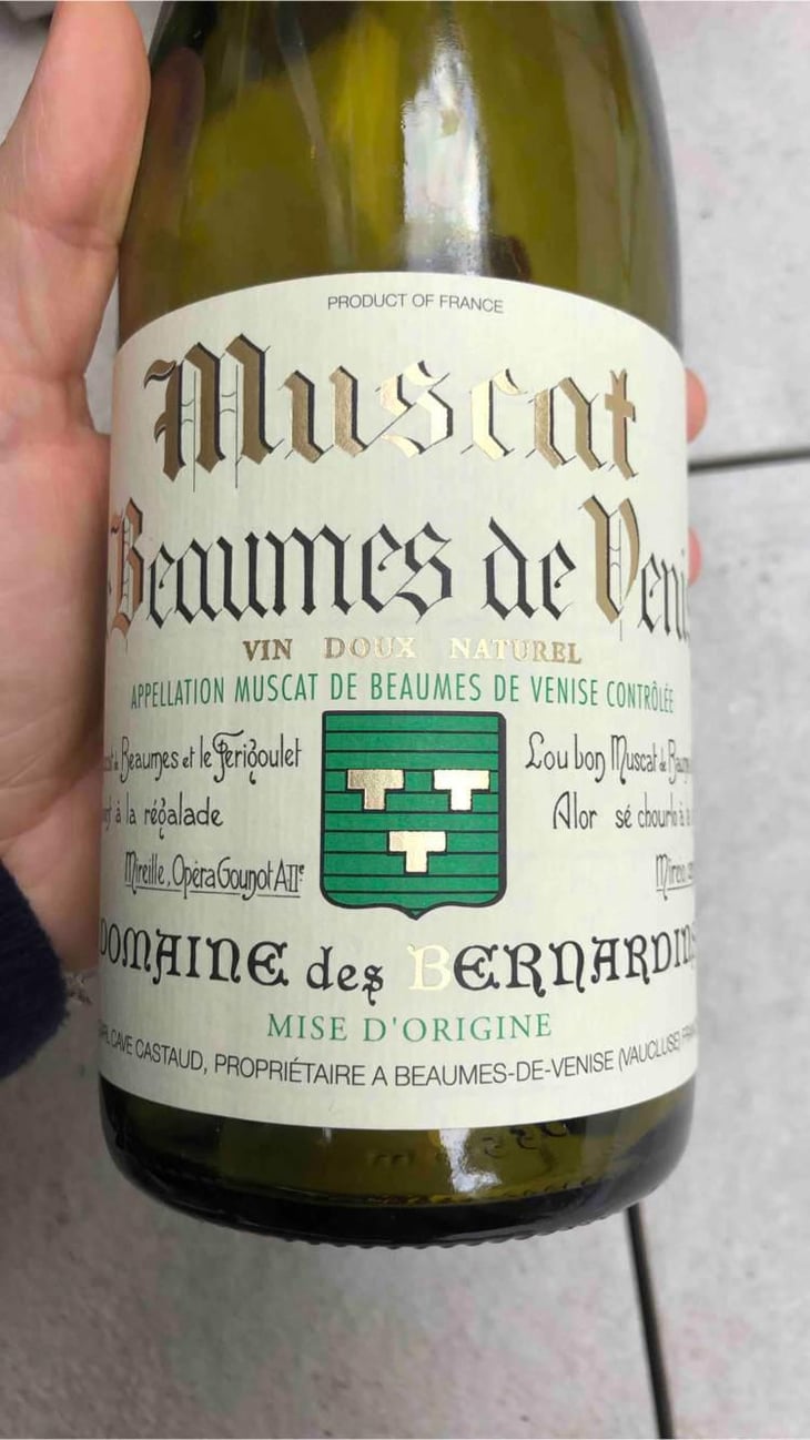 Muscat Beaumes De Venise - Domaine des Bernardins - Cave Castaud -2022