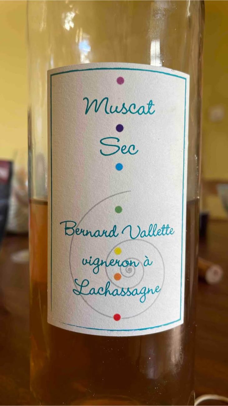 Muscat Sec - L’achassagne (Beaujolais) - Bernard Vallette 