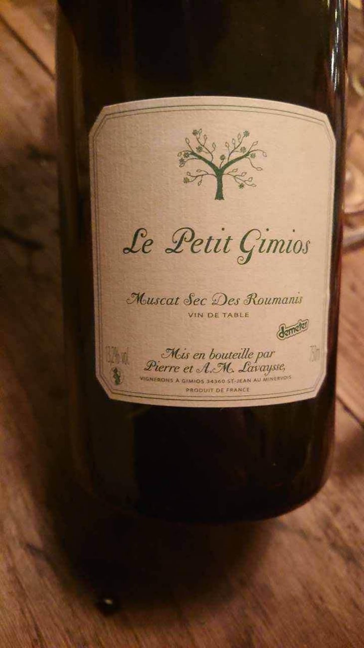 Muscat Sec Des Roumanis - Le Petit Domaine de Gimios - Anne-Marie Lavaysse 