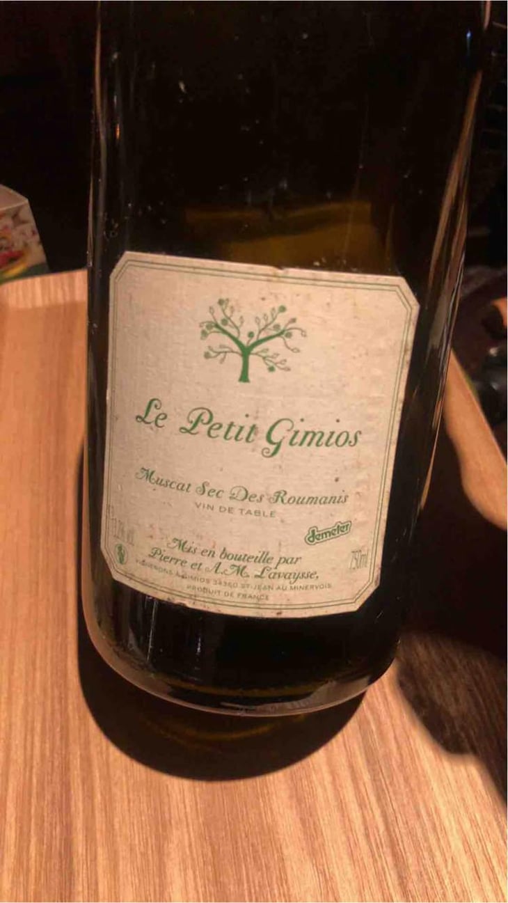 Muscat Sec Des Roumanis - Le Petit Domaine de Gimios - Anne-Marie Lavaysse 
