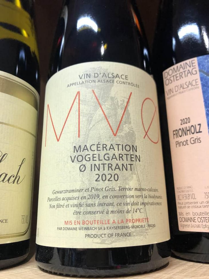 MVO Maceration vogelgarten Intrant - Domaine Weinbach - Catherine & Théo Faller -2022