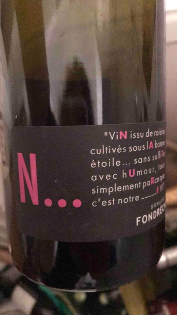 N... - Domaine de Fondrèche - Nanou Barthélémy & Sébastien Vincenti -2019