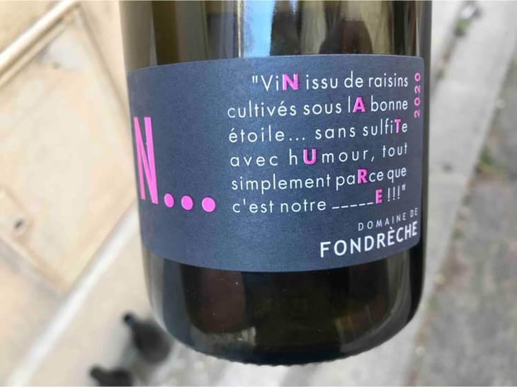 N... - Domaine de Fondrèche - Sébastien Vincenti -2019