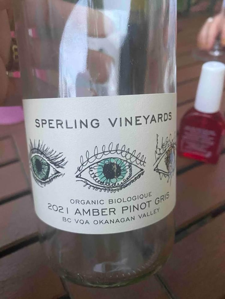 Natural Organic Amber Pinot Gris - Sperling Vineyards - Ann Sperling & Family 