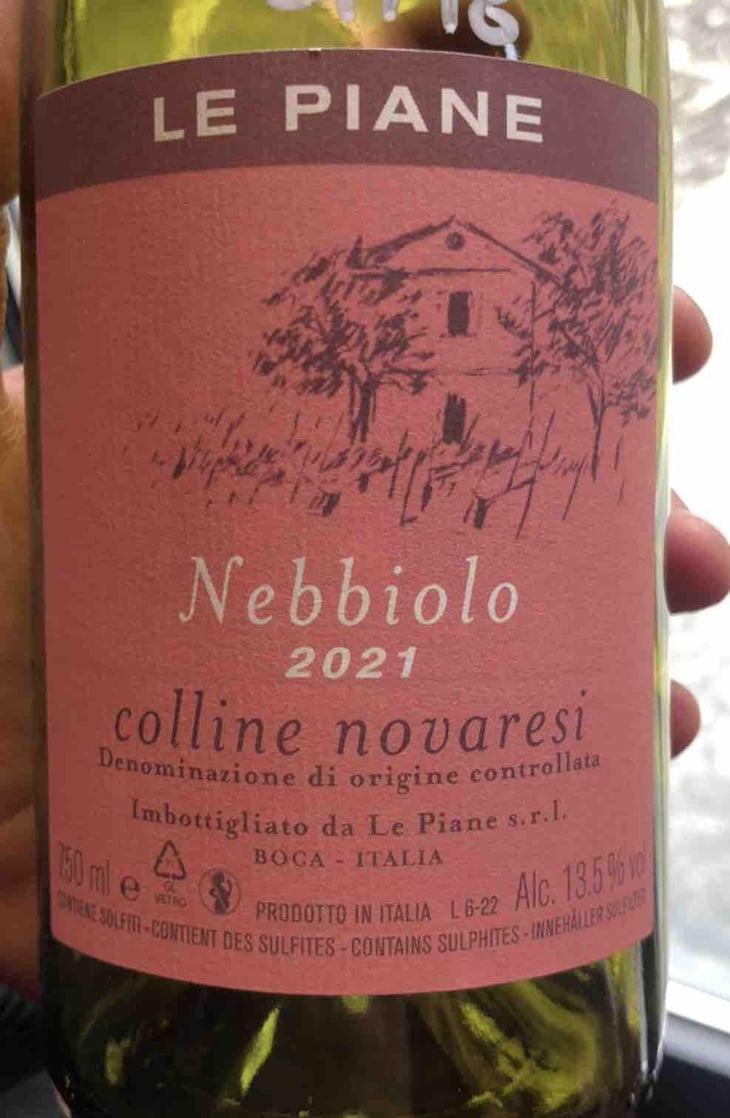 Nebbiolo Colline Novaresi - Le Piane - Christoph Künzli -2019