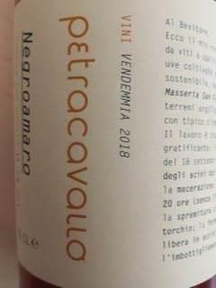 Negroamaro - Vini Petracavallo - Vito D'Onghia 