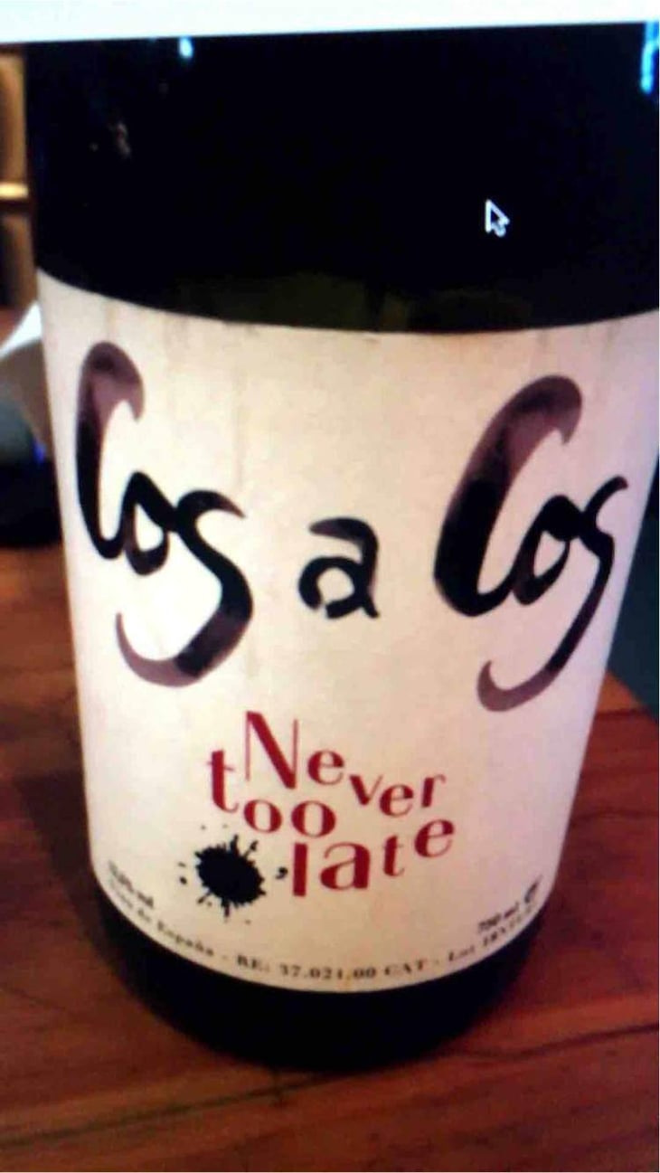 Never Too Late Rouge - Celler Cos A Cos - Cristobal Vanyo Beneyto 