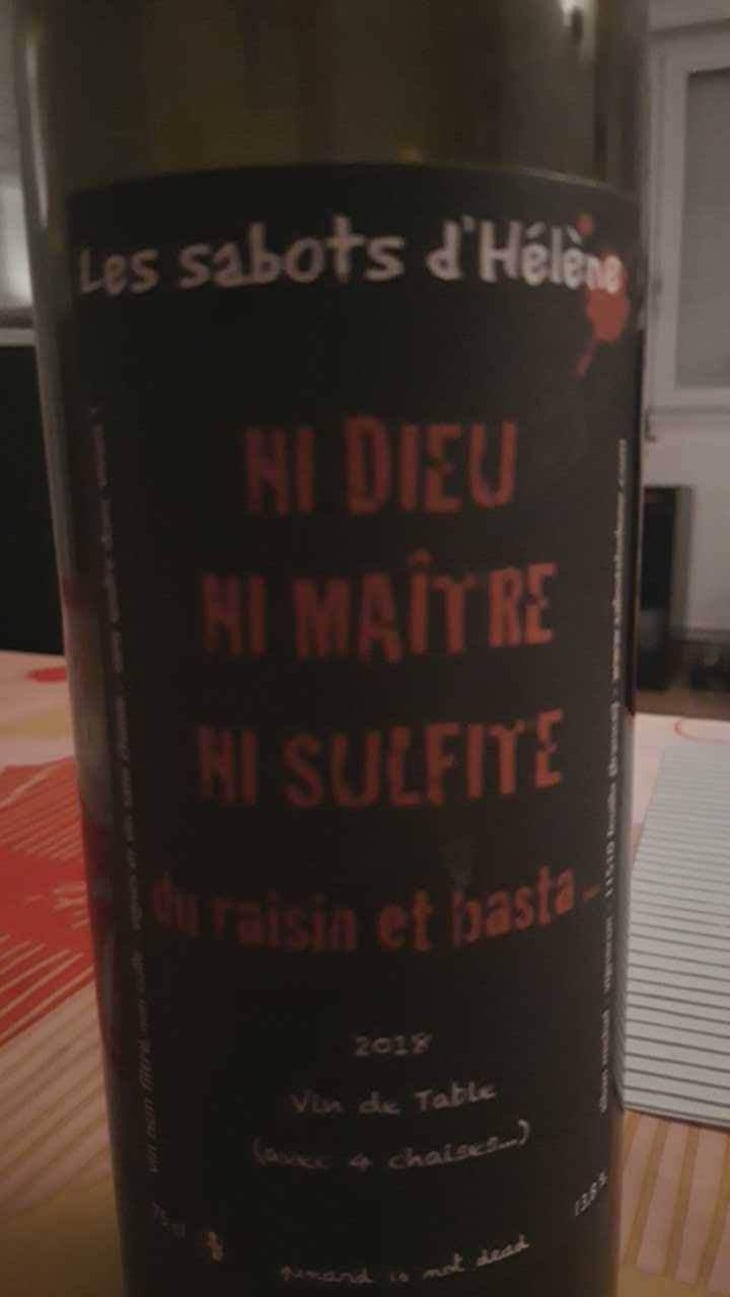 Ni Dieu Ni Maitre Ni Sulfite... - Les Sabots d'Hélène - Alban Michel 