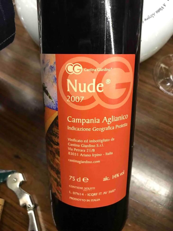 Nude - Cantina Giardino - Antonio Di Gruttola & Daniela De Gruttola 
