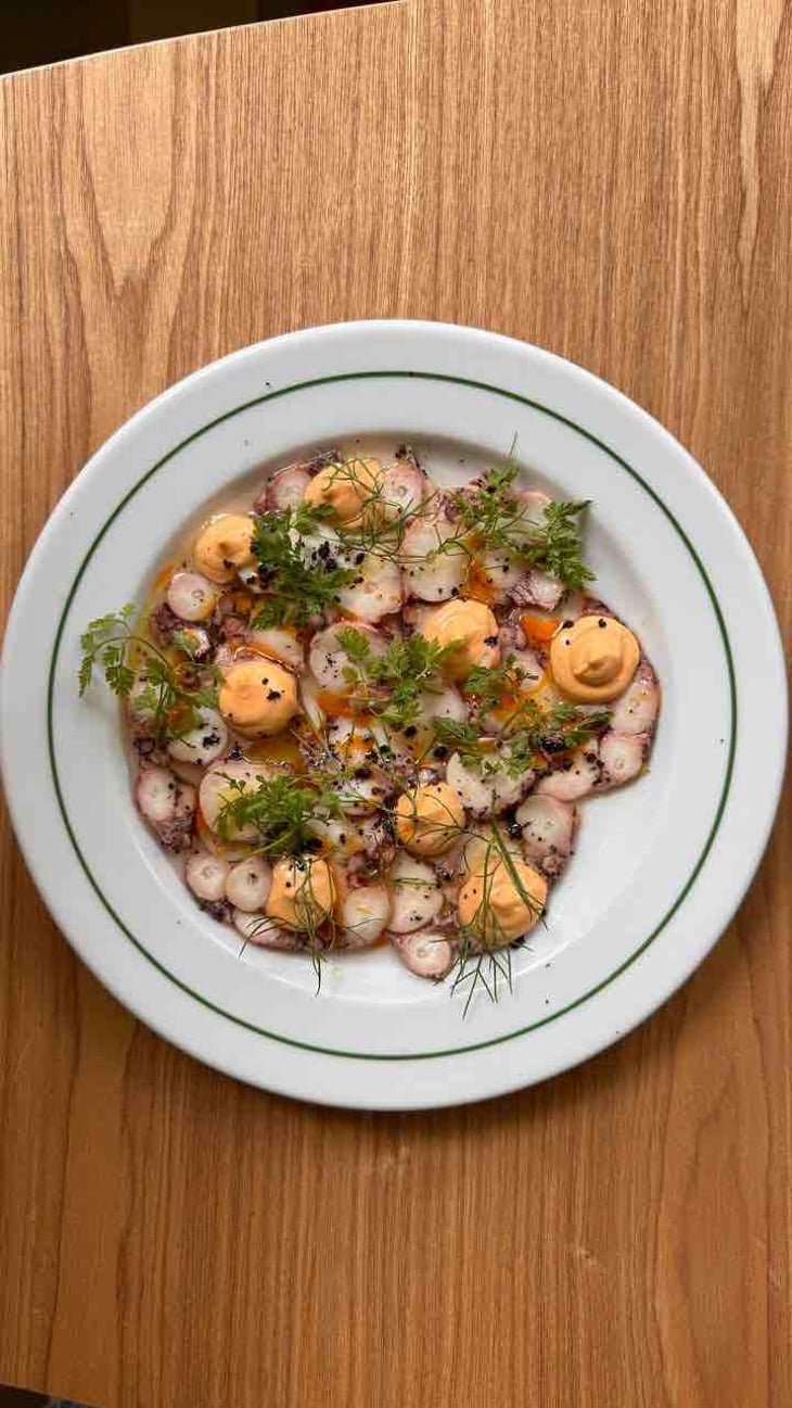 Octopus Carpaccio In Lemon & Agave Sauce And Mayo-Kimchi - Pomme Eatery - 778480
