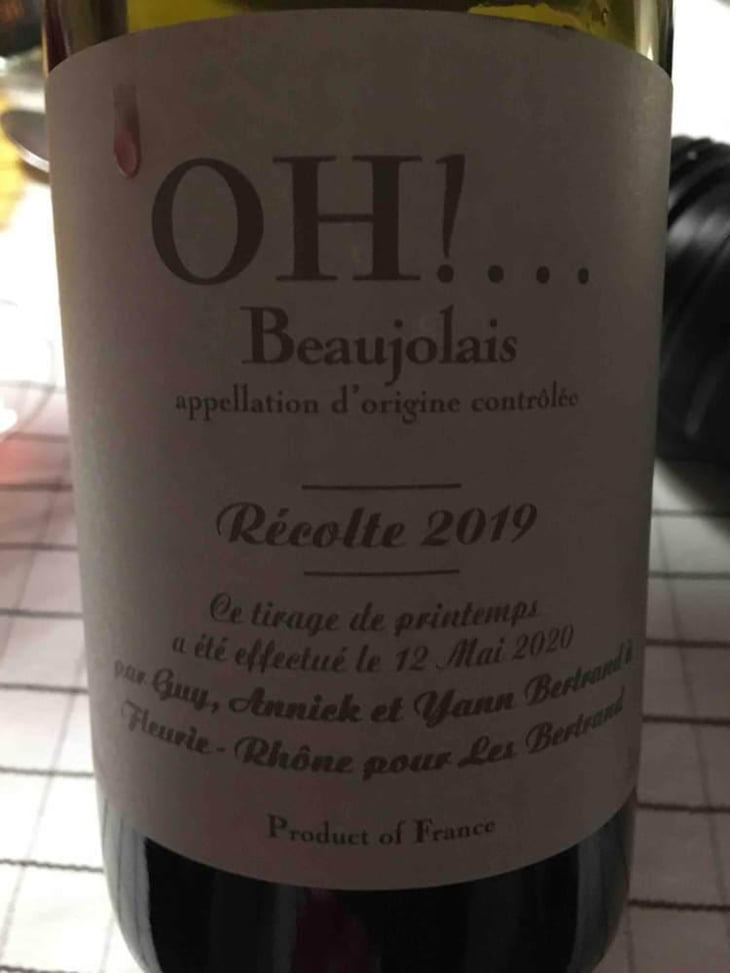 OH!... - Les Bertrand - Guy, Annick & Yann Bertrand -2019
